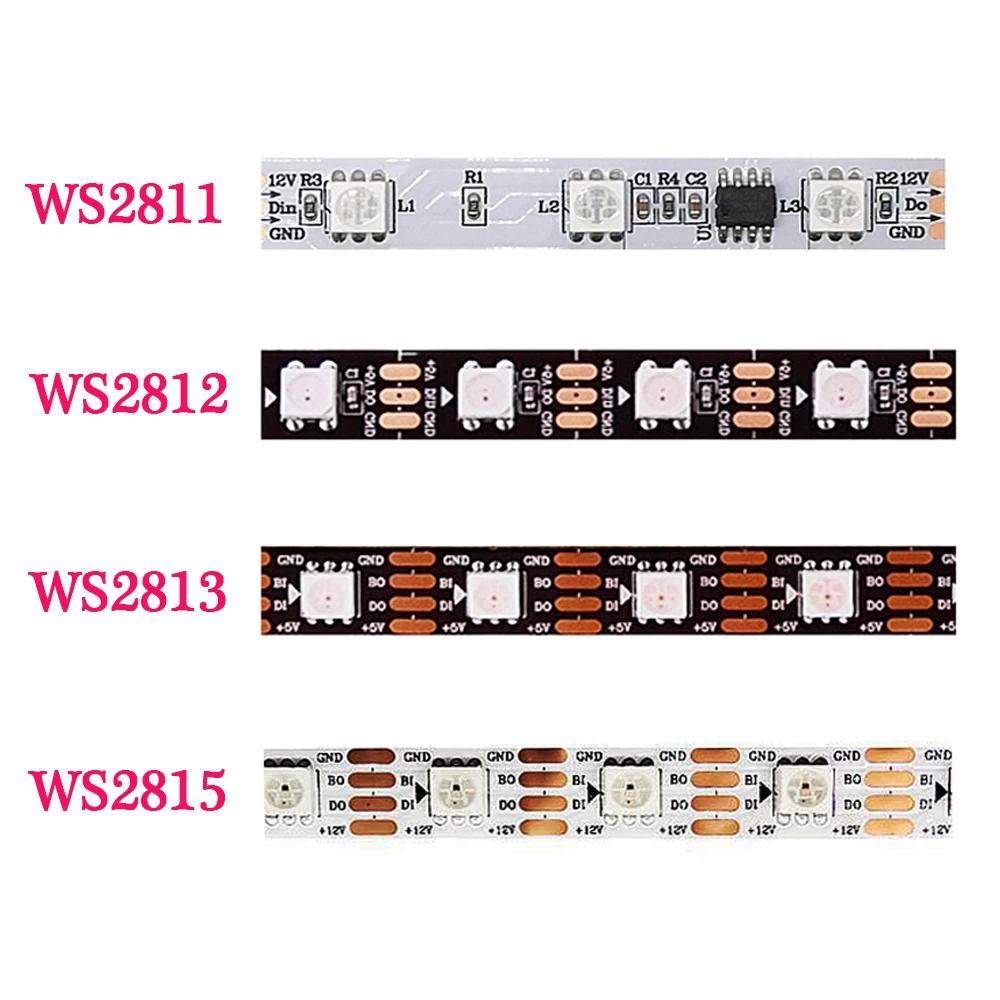 WS2812B WS2811 WS2815 WS2813 RGB LED Ʈ  ּ  30/60/144 ȼ/Leds/M   IP30/IP65/IP67 DC5V-DC12V